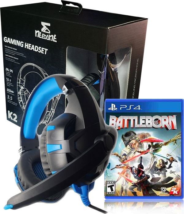 Audifono Juego Online K2 Azul + Juego Battleborn 